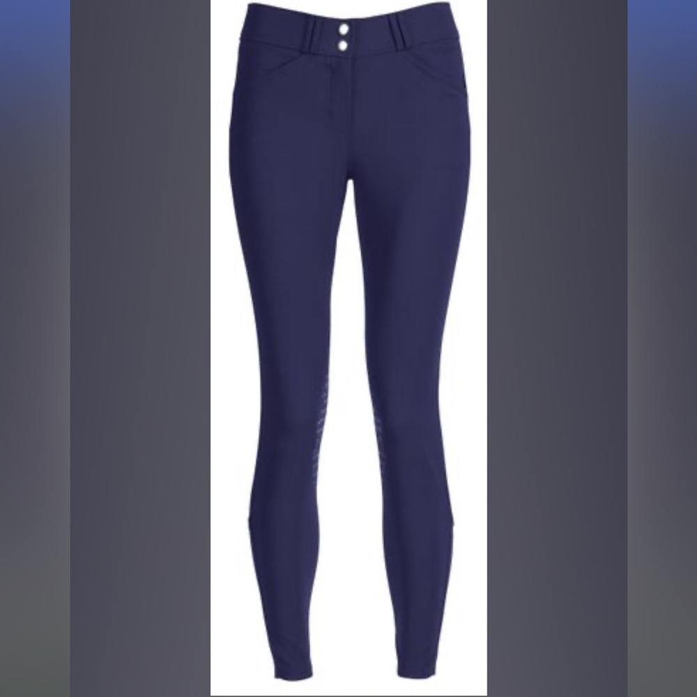 Dover Wellesley tech silicon knee patches breeches navy 28
